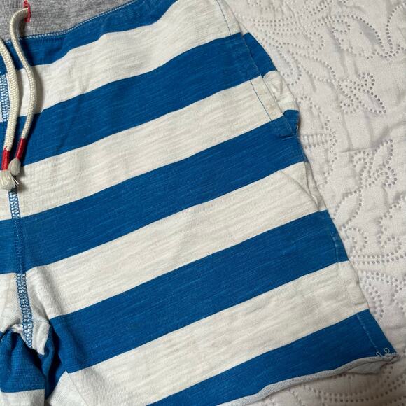 Mini Boden Striped Pull On Slub Shorts Size 9 - Picture 3 of 6